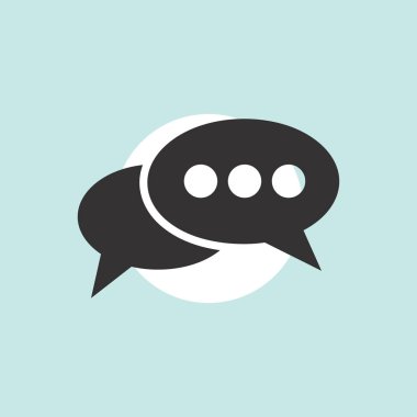 Konuşma baloncukları simgesi. vektör illüstrasyonu