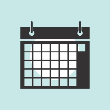 Takvim izole düz Web telefon simgesini