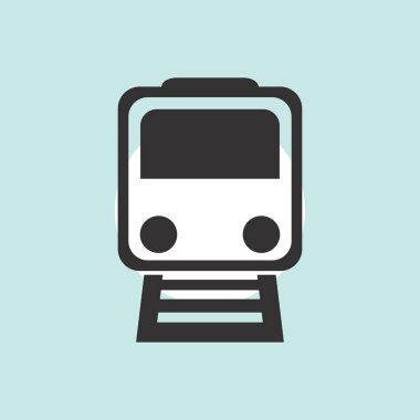 Tren simge vektör, Modern ulaşım işareti, Web sitesi, sosyal medya, kullanıcı arabirimi, mobil uygulaması, Eps10