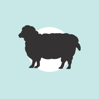 Koyun siluet web simgesi