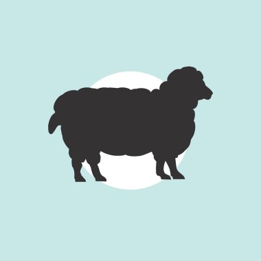 Koyun siluet web simgesi