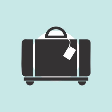 Evrak çantası ikonu, vektör illüstrasyonu. düz tasarım biçimi