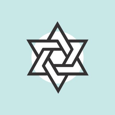 Davut'un yıldızı. Simge vektör