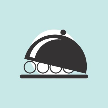 Yemek tabağı hizmet işareti simgesi