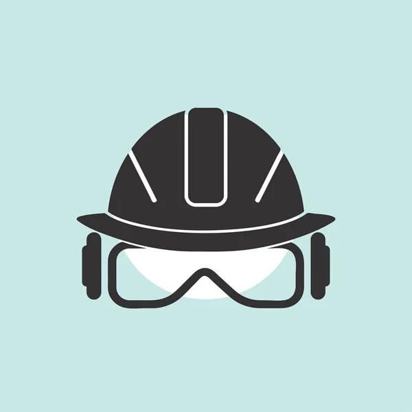 Icono de casco de construcción en ilustración vectorial estilo caricatura . — Vector de stock