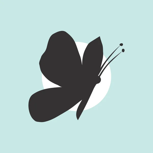 Kelebek logo grafik tasarım konsepti. — Stok Vektör