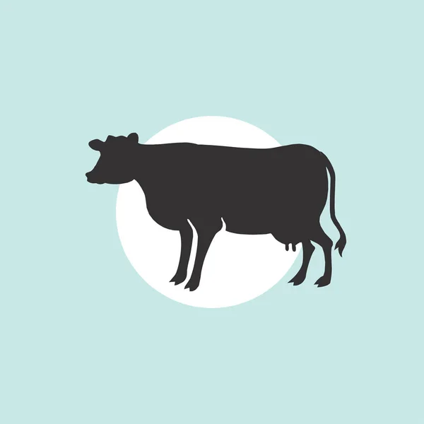 Силуэт коровы. Значок вектора . — стоковый вектор