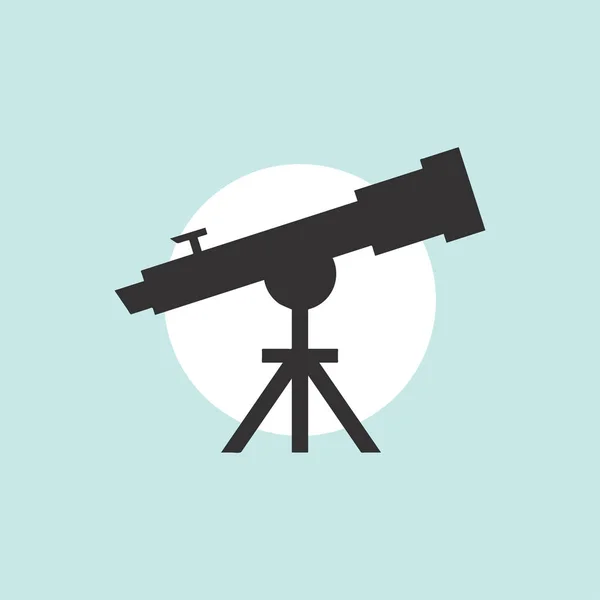 Telescopio vector icono, ilustración sólida — Vector de stock