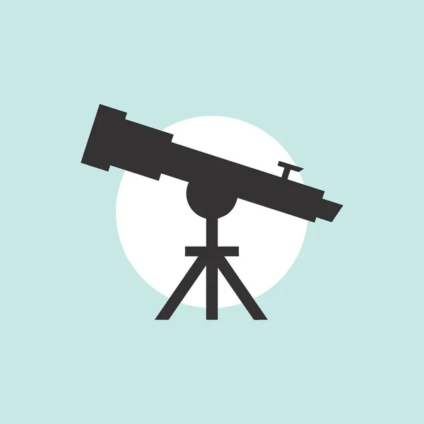 Telescopio vector icono, ilustración sólida — Vector de stock