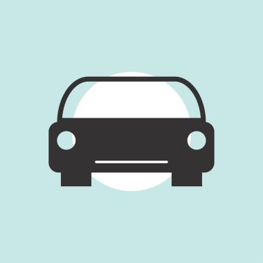 Vektör araba düz simgesi