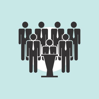 İnsanlar simgesini trendy düz stil. Kalabalık işareti. Web sitesi tasarımı, logo, app, UI kişi simgesi. Vektör çizim, Eps10.