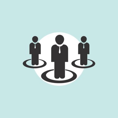 İnsanlar simgesini trendy düz stil. Kalabalık işareti. Web sitesi tasarımı, logo, app, UI kişi simgesi. Vektör çizim, Eps10.