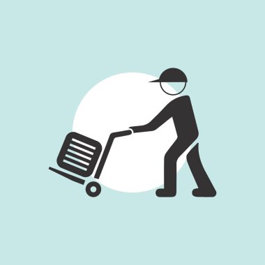 Bagaj olan bir adam çizimi