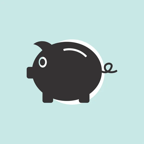 Piggy Bank. Icono de vector totalmente escalable en estilo de contorno . — Archivo Imágenes Vectoriales