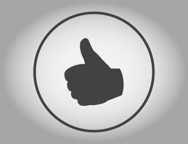 Simge, düz simge vektör çizim vektör başparmak.