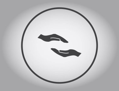 eller simge vektör, düz tasarım en iyi vektör simgesi