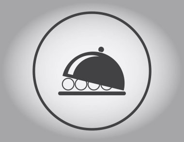 tabağı simge vektör çizim.