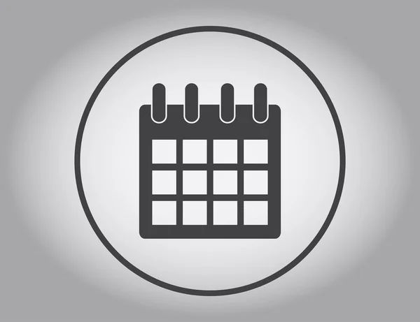 Kalender isoliert flache Web-Handy-Symbol — Stockvektor