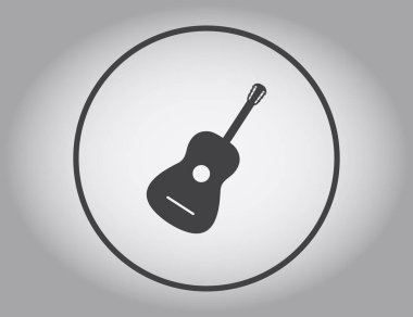 Gitar simge vektör, akustik müzik aleti işareti