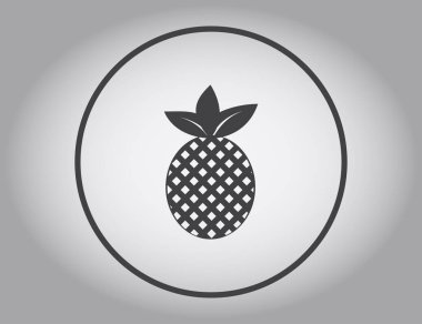 Ananas tropikal meyve. Vektör nesnesi. Sağlık sembol.