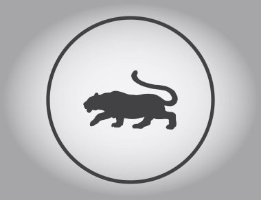 Kaplan siluet, vektör simgesi