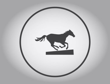 Bir atın vektör silueti