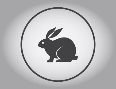 tavşan siluet vektör çizim