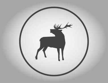 Geyik vektör web simgesi