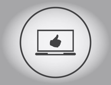 Simge, düz simge vektör çizim vektör başparmak.