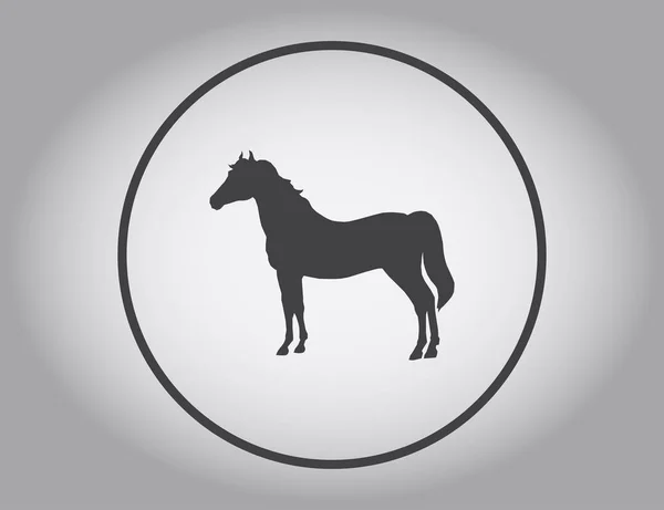 Векторный силуэт лошади — стоковый вектор