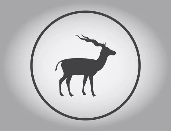 Silhouette vettoriale della gazzella — Vettoriale Stock
