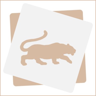 Kaplan siluet, vektör simgesi