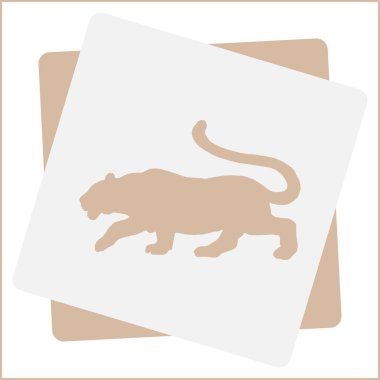 Kaplan siluet, vektör simgesi