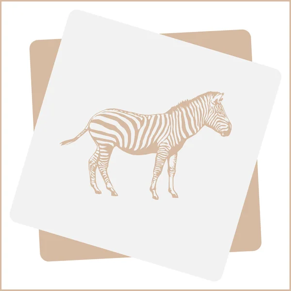 Ikona webové vektorové Zebra — Stockový vektor