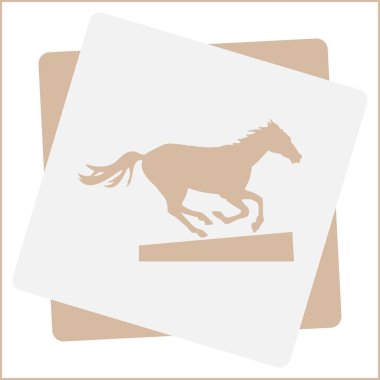 Bir atın vektör silueti