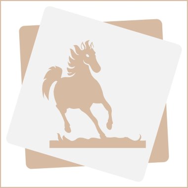 Bir atın vektör silueti