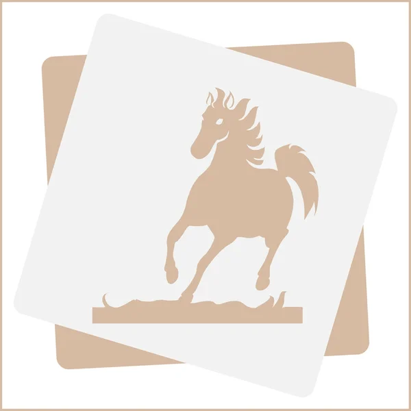Sílhueta de vetor de um cavalo — Vetor de Stock