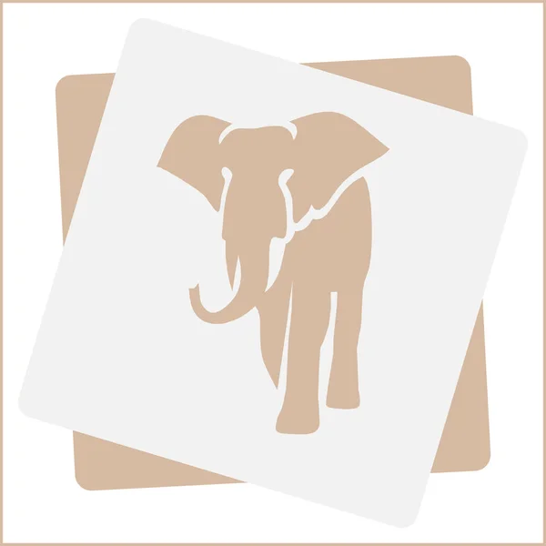 Elephant vector web icon — Stock Vector