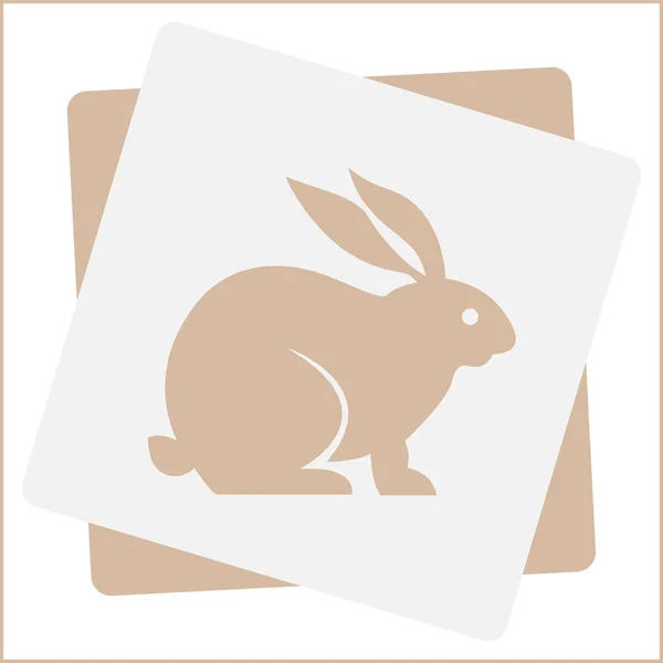 Rabbit silhouette vector illustration — Stock Vector