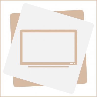 Trendy düz tarzı TV simgesi. Web sitesi tasarımı, logo, app, kullanıcı arabirimi için televizyon sembolü. Vektör çizim, Eps10.