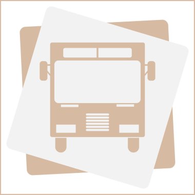 Otobüs simge vektör, katı logo illüstrasyon, sembol