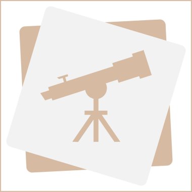 Teleskop web vektör simgesi