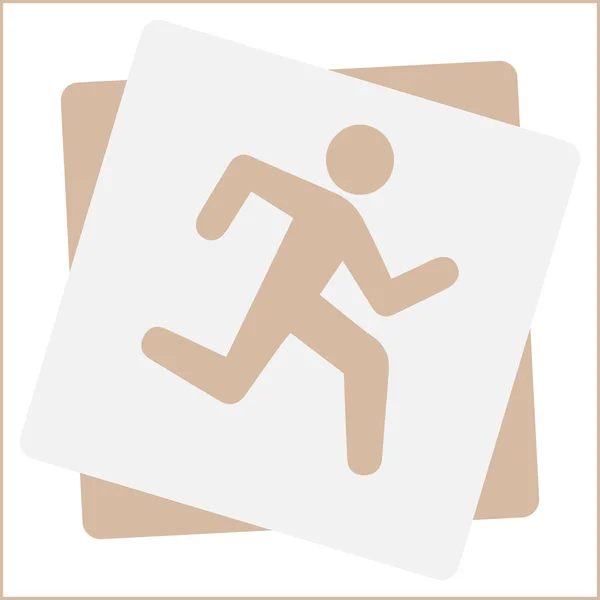 Iconos deportivos de verano. hombre corriendo — Vector de stock