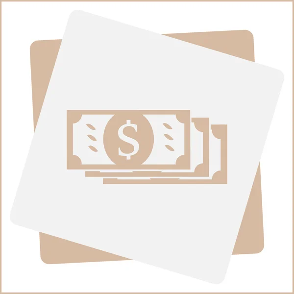 Vector Dinero Icono plano — Vector de stock