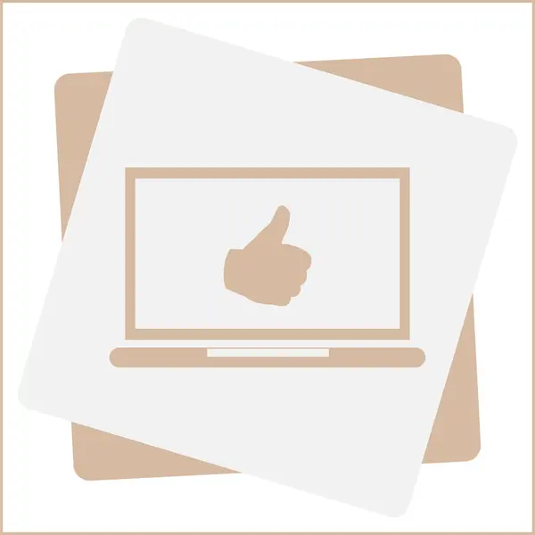 Vector thumb up icon, Illustration vectorielle d'icône plate . — Image vectorielle