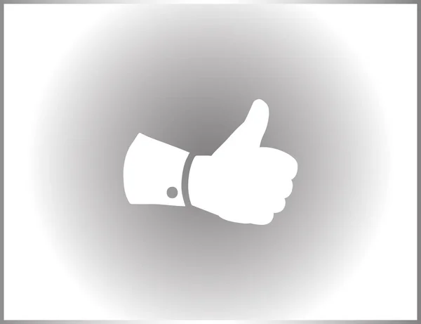 Vector thumb up icon, Illustration vectorielle d'icône plate . — Image vectorielle