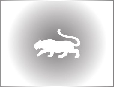 Kaplan siluet, vektör simgesi