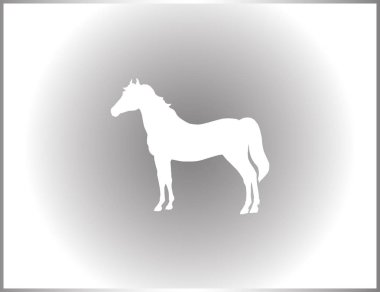 Bir atın vektör silueti