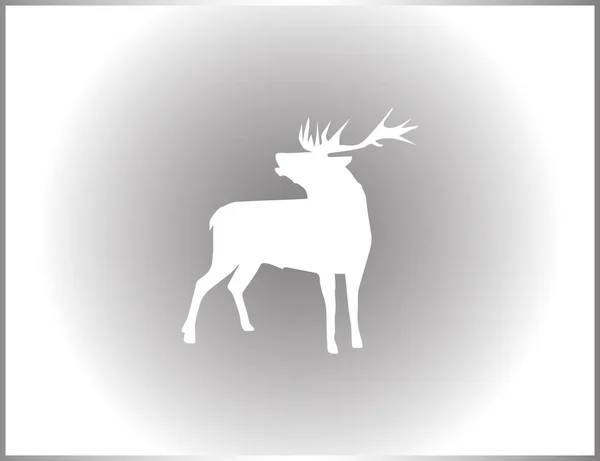 Deer vector web icon — Stock Vector