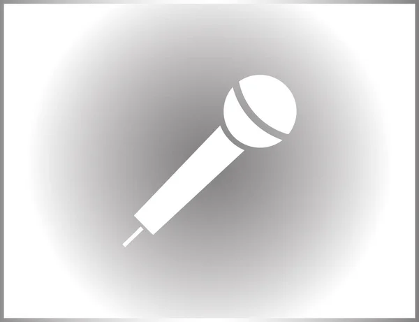 Mikrofon ikona vektor, hlasový záznamník, rozhovor, karaoke — Stockový vektor